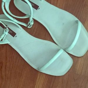 RESERVED TAMARA ZARA BASIC AQUA SANDALS
