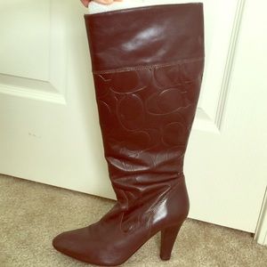 Coach leather boots