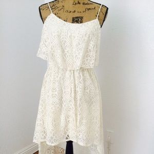 Gorgeous hi/low cream dress