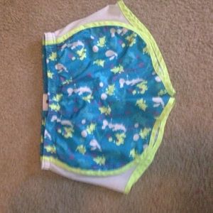 Neon splatter paint shorts