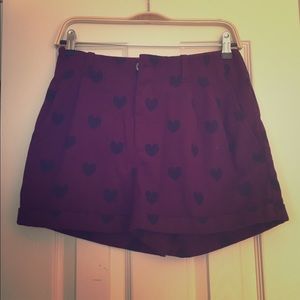 Shorts with hearts (high waisted)