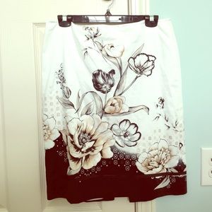 Floral skirt.