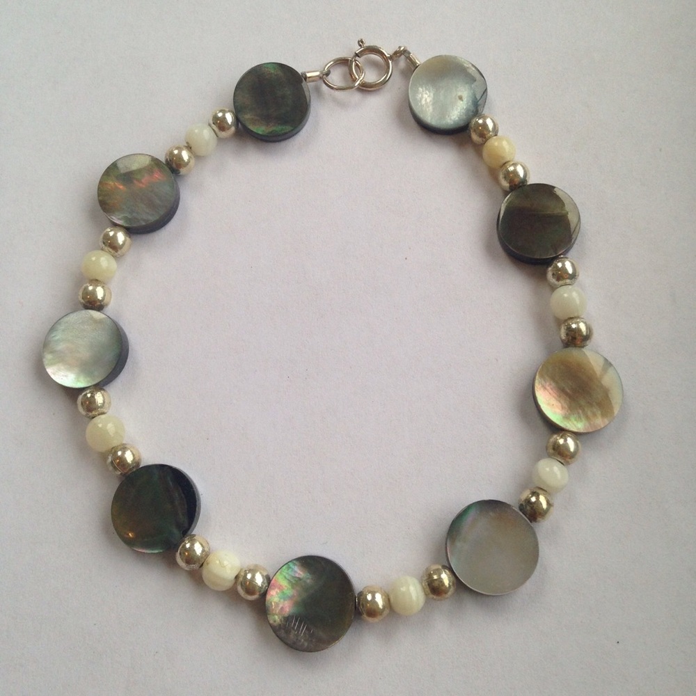 Bracelet Shells & Sterling Silver - Picture 1 of 2
