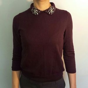 Ann Taylor jeweled neck top