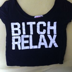 Black and white half top