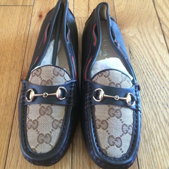 brown monogram loafers 37