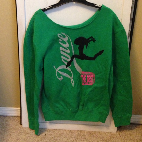 Off the shoulder dance sweatshirt