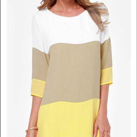 Round neck 3/4 sleeve dress (new without tags)