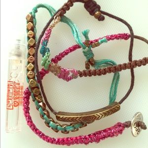 American Eagle bracelets + sample Coach Happy