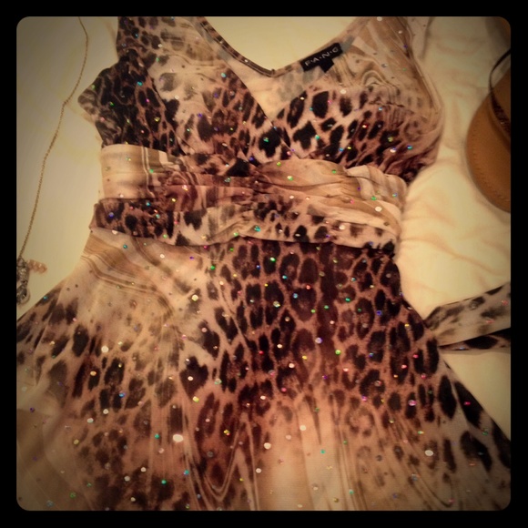 Bling!! Animal print tank! NWOT
