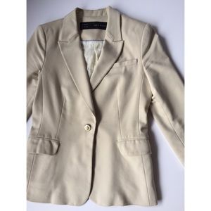 Zara Ivory Blazer- Quarter Sleeve - Med Size