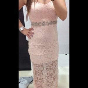 A beautiful long prom dress or evening dress