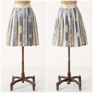Anthropologie pitter patter striped pleated skirt