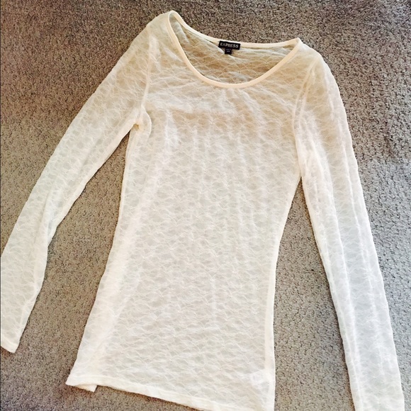 Off white lace top from Express size XS