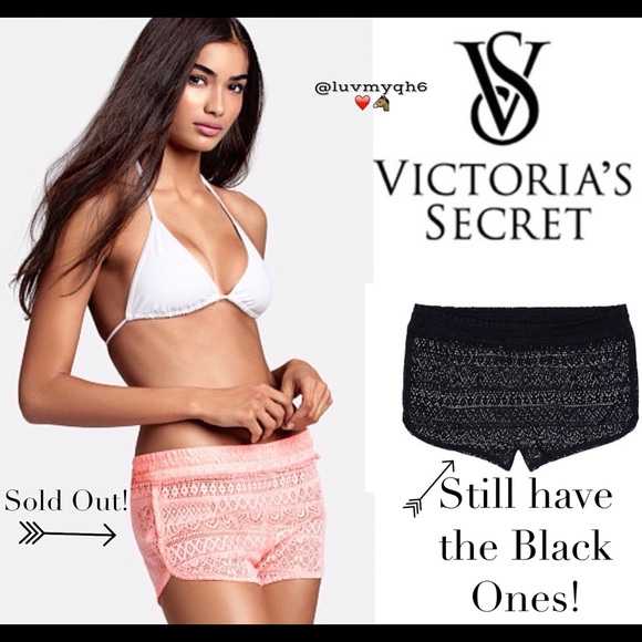 Victoria's Secret Other - 🎉HP8/23🎉VS Blk Lace Beach/Coverup Shorts