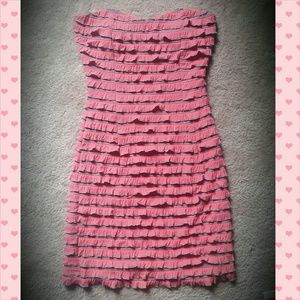 💕Super cute pink ruffle deess, size: Small