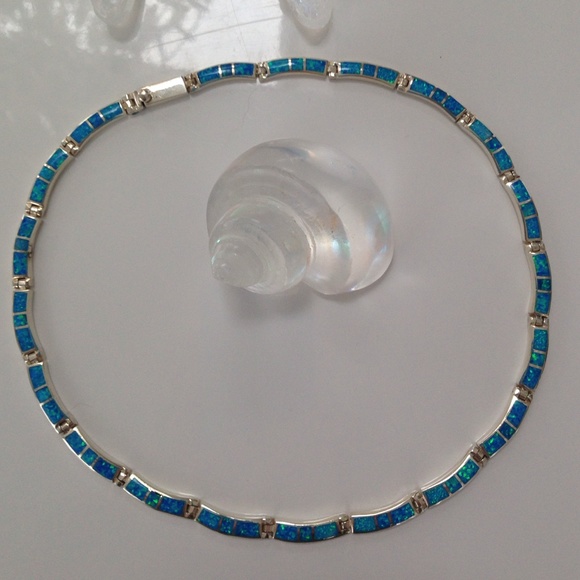 Opal and Silver Necklace