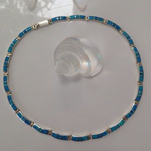 Opal and Silver Necklace