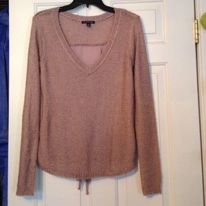 Pink/mauve loose knit sweater