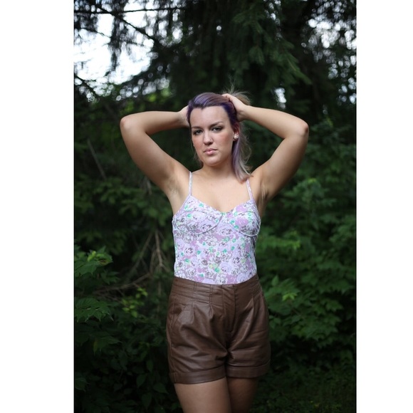 PacSun Check & Stripe Floral Bustier Tank - Picture 2 of 4