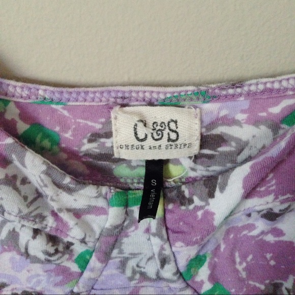 PacSun Check & Stripe Floral Bustier Tank - Picture 4 of 4