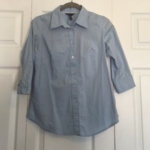 light blue half sleeve button down dress shirt