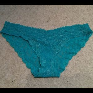 Teal sparkly panty from Victoria's Secret