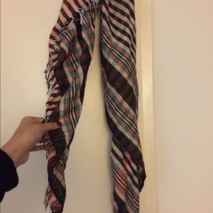 Striped / square flannel looking scarf