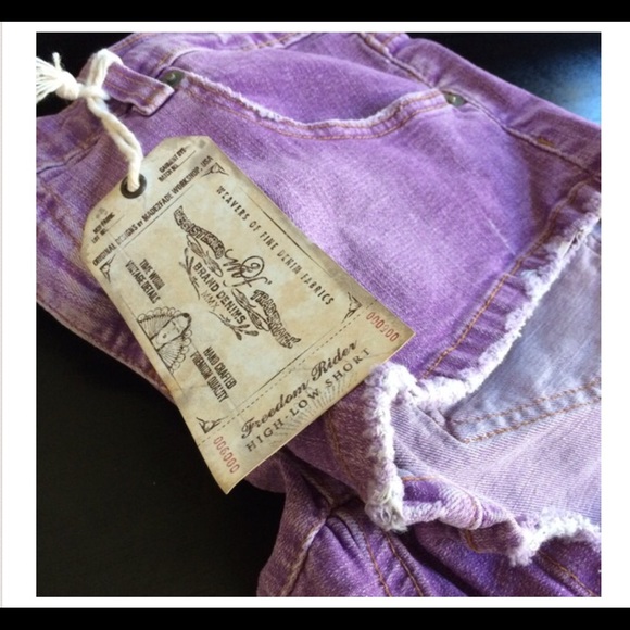 Lilac high-low denim shorts - Picture 2 of 3