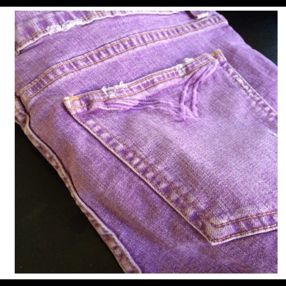 Lilac high-low denim shorts - Picture 3 of 3
