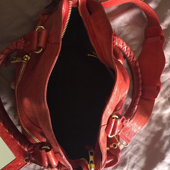 Red Balenciaga Moto Bag - Picture 2 of 4