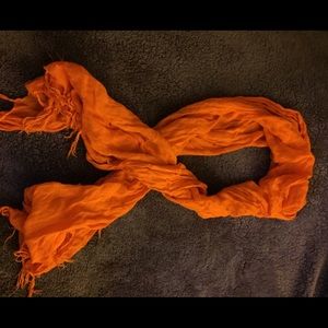 Neon orange scarf