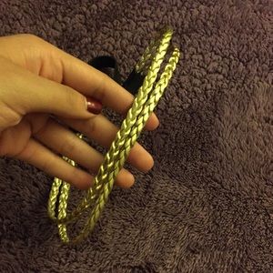 Gold braided head band