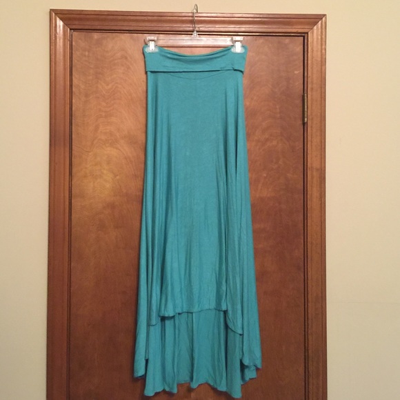 Teal High/Low Skirt