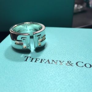 SOLD Tiffany & Co 925 Sterling Silver T Cut Ring