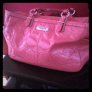 Pink coach bag
