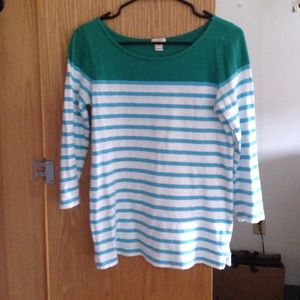 J. Crew color block quarter sleeve SALE🌟
