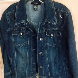 Womens sparkly jean jacket