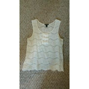 Cream colored lace blouse: Forever 21