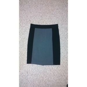 Form fitting black and grey skirt: Brand new!