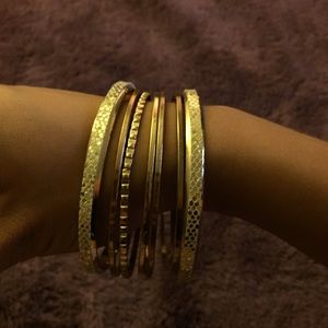 Gold bangles bundle