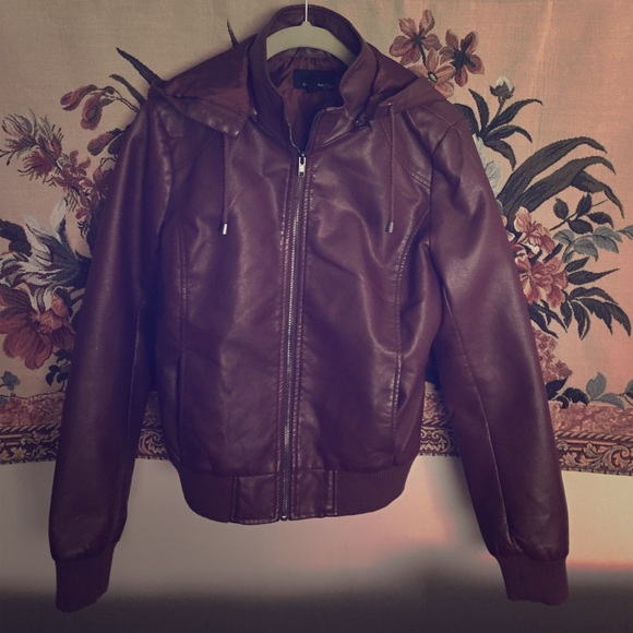 Brown leather jacket