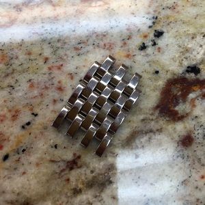 Michele stainless steel link 3 links 18" strap