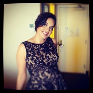 Authentic Tadashi Shoji Dress (peplum) nude/black