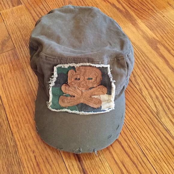 Camp Army green military style cadet Skull Cap - Picture 1 of 2