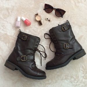 Dark Brown Combat Boots