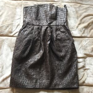 Animal Print Strapless Dress