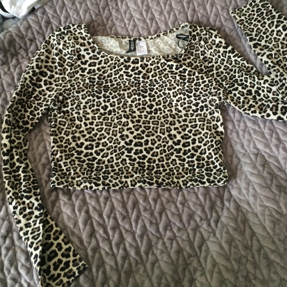 H&M cheetah crop top