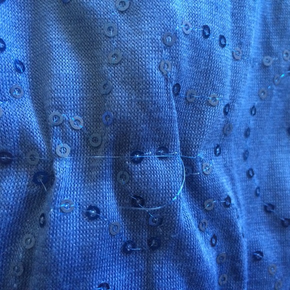 Blue sequin scarf NWOT - Picture 2 of 2