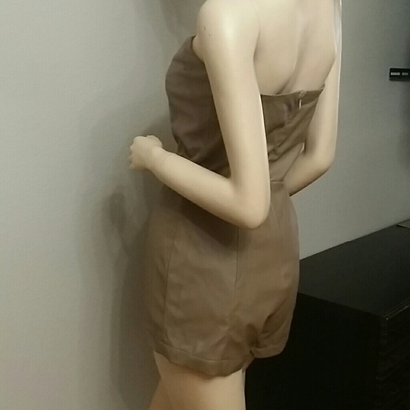 SOLD NWOT Faux Leather Short Romper - Picture 3 of 4